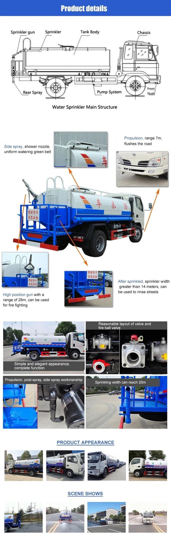 Dongfeng Water Tank Tanker Sprinkler Bowser Spray Cleaning Truck 0